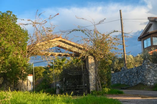 street in a village in winter in Cyprus 1