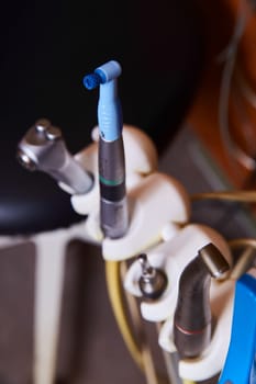 Dental Drill in Focus at Busy Dentist's Office, Fort Wayne, Indiana, 2017