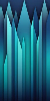 A gradient wallpaper with Buttress shapes using navy and aquamarine colors. Generative AI.