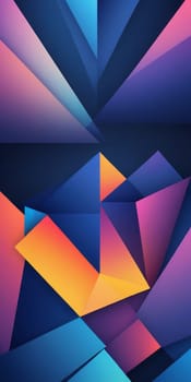 A gradient wallpaper with Prism shapes using blue and darkblue colors. Generative AI.