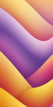 A gradient wallpaper with Flared shapes using yellow and lavender colors. Generative AI.