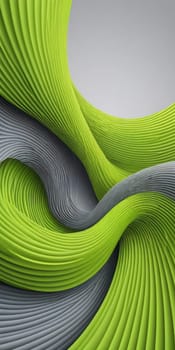 A gradient wallpaper with Coiled shapes using lime and lightslategray colors. Generative AI.