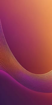 A gradient wallpaper with Parabolic shapes using purple and brown colors. Generative AI.