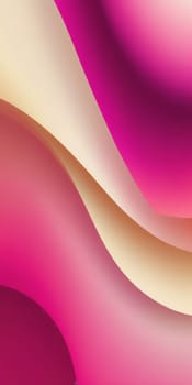 A gradient wallpaper with Distorted shapes using fuchsia and ivory colors. Generative AI.