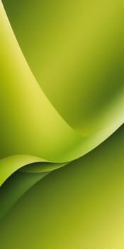 A gradient wallpaper with Flared shapes using olive and lightgreen colors. Generative AI.