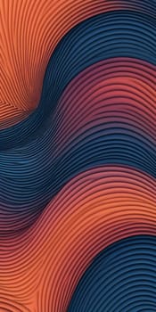 A gradient wallpaper with Fluted shapes using navy and darksalmon colors. Generative AI.