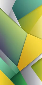 A gradient wallpaper with Segmented shapes using silver and greenyellow colors. Generative AI.