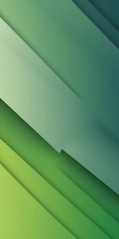 A gradient wallpaper with Trapezoidal shapes using green and lightslategray colors. Generative AI.