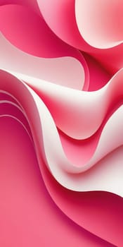 A gradient wallpaper with Organic shapes using white and hotpink colors. Generative AI.