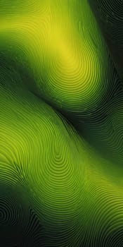 A gradient wallpaper with Guilloche shapes using black and yellowgreen colors. Generative AI.