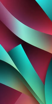 A gradient wallpaper with Hollow shapes using maroon and seagreen colors. Generative AI.