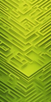 A gradient wallpaper with Labyrinth shapes using lime and khaki colors. Generative AI.