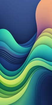 A gradient wallpaper with Meander shapes using navy and honeydew colors. Generative AI.
