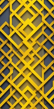 A gradient wallpaper with Fret shapes using yellow and slategray colors. Generative AI.