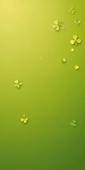 A gradient wallpaper with Trefoil shapes using olive and honeydew colors. Generative AI.