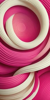 A gradient wallpaper with Coiled shapes using fuchsia and antiquewhite colors. Generative AI.