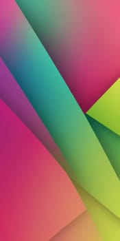 A gradient wallpaper with Rectilinear shapes using fuchsia and springgreen colors. Generative AI.