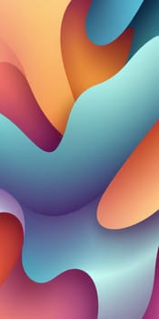 A gradient wallpaper with Asymmetrical shapes using silver and papayawhip colors. Generative AI.