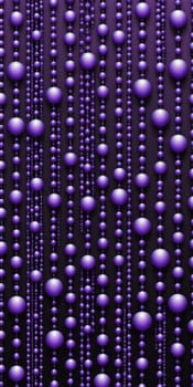 A gradient wallpaper with Beaded shapes using black and violet colors. Generative AI.