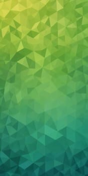A gradient wallpaper with Pentagonal shapes using olive and aquamarine colors. Generative AI.