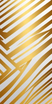 A gradient wallpaper with Striped shapes using white and gold colors. Generative AI.