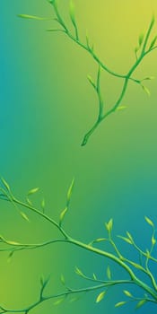 A gradient wallpaper with Branched shapes using lime and lightcyan colors. Generative AI.