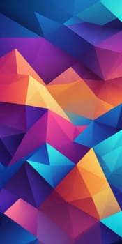 A gradient wallpaper with Polygonal shapes using blue and royalblue colors. Generative AI.