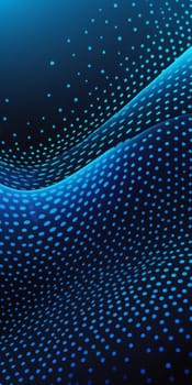 A gradient wallpaper with Dotted shapes using black and blue colors. Generative AI.