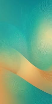 A gradient wallpaper with Guilloche shapes using aqua and tan colors. Generative AI.