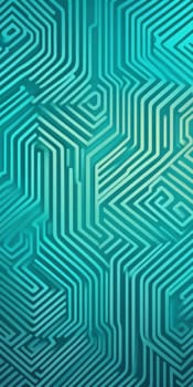 A gradient wallpaper with Labyrinth shapes using teal and paleturquoise colors. Generative AI.