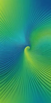 A gradient wallpaper with Spiral shapes using blue and lightgreen colors. Generative AI.