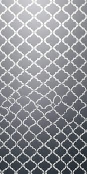 A gradient wallpaper with Quatrefoil shapes using white and slategrey colors. Generative AI.