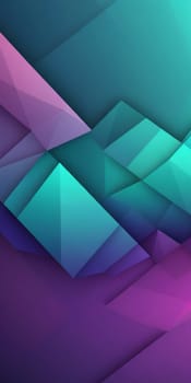 A gradient wallpaper with Diamond shapes using teal and darkorchid colors. Generative AI.