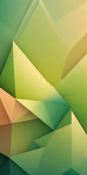 A gradient wallpaper with Geometric shapes using green and tan colors. Generative AI.