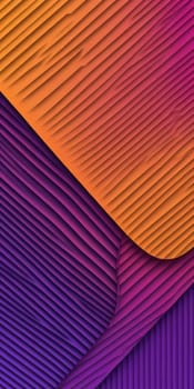 A gradient wallpaper with Corrugated shapes using purple and darkorange colors. Generative AI.
