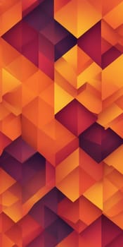 A gradient wallpaper with Tessellated shapes using orange and darksalmon colors. Generative AI.