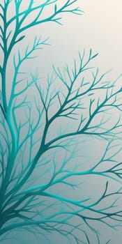 A gradient wallpaper with Branched shapes using gray and paleturquoise colors. Generative AI.