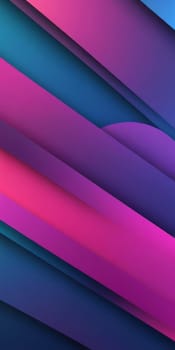 A gradient wallpaper with Layered shapes using fuchsia and darkslateblue colors. Generative AI.