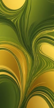 An artwork with Marbled shapes using olive and darkgoldenrod gradient colors. Generative AI.