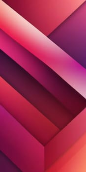 An artwork with Asymmetrical shapes using maroon and palevioletred gradient colors. Generative AI.