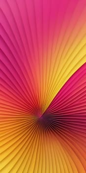 An artwork with Fanned shapes using fuchsia and palegoldenrod gradient colors. Generative AI.