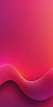 An artwork with Waveform shapes using fuchsia and crimson gradient colors. Generative AI.