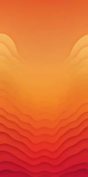 An artwork with Scalloped shapes using orange and indianred gradient colors. Generative AI.