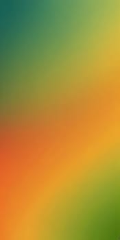 An artwork with Ogee shapes using orange and forestgreen gradient colors. Generative AI.