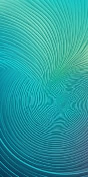 An artwork with Spiral shapes using teal and aqua gradient colors. Generative AI.