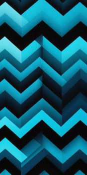 An artwork with Zigzag shapes using black and powderblue gradient colors. Generative AI.