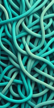 An artwork with Knotted shapes using teal and gainsboro gradient colors. Generative AI.