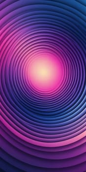 An artwork with Toroidal shapes using navy and magenta gradient colors. Generative AI.