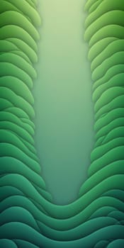 An artwork with Scalloped shapes using green and lightslategray gradient colors. Generative AI.