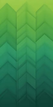 An artwork with Serrated shapes using green and dimgrey gradient colors. Generative AI.